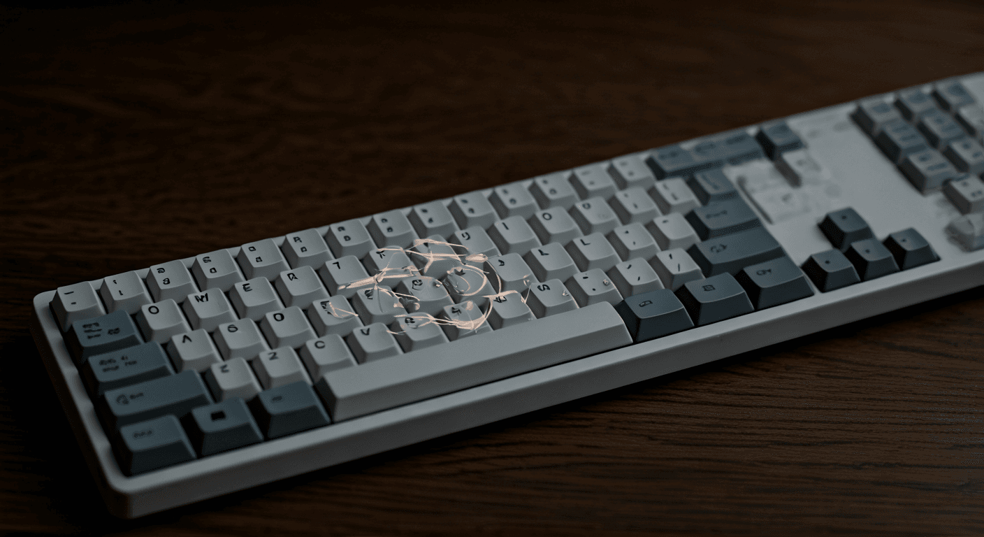 Hands on a keyboard practicing accurate typing technique