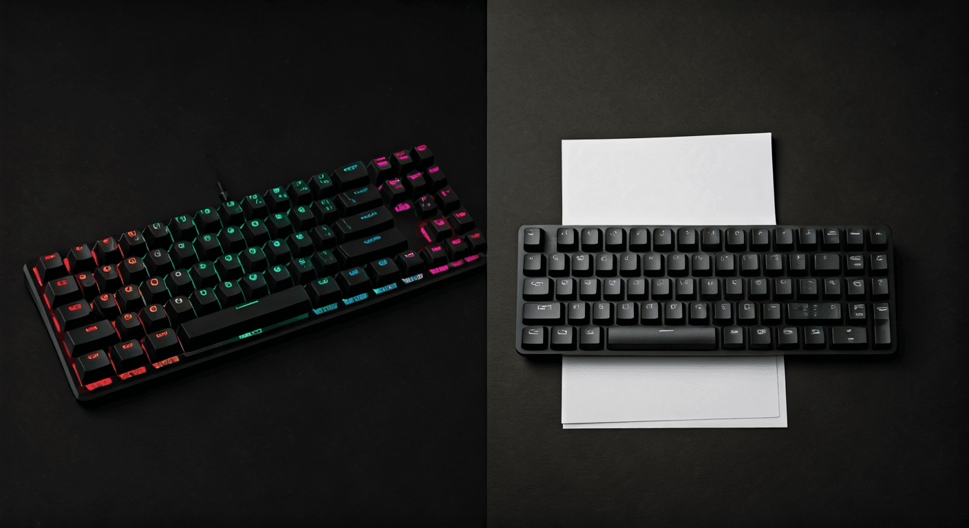 Split screen showing a typing game on one side and structured typing drills on the other