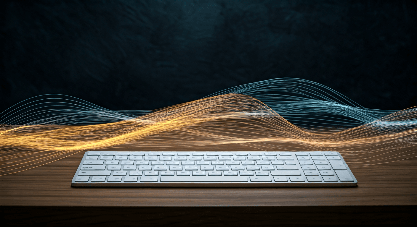 A person looking at fluctuating typing speed results on their screen