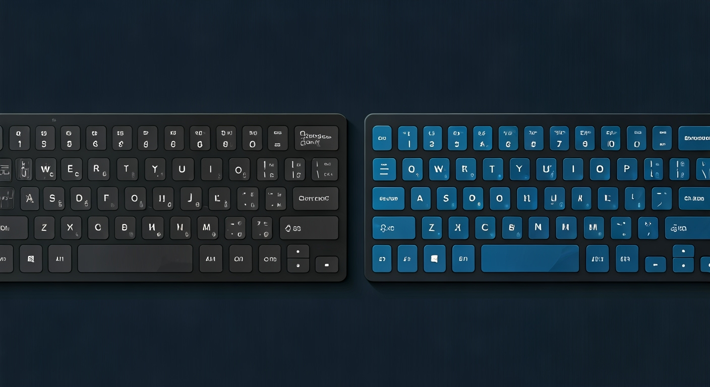 Two keyboards for two languages