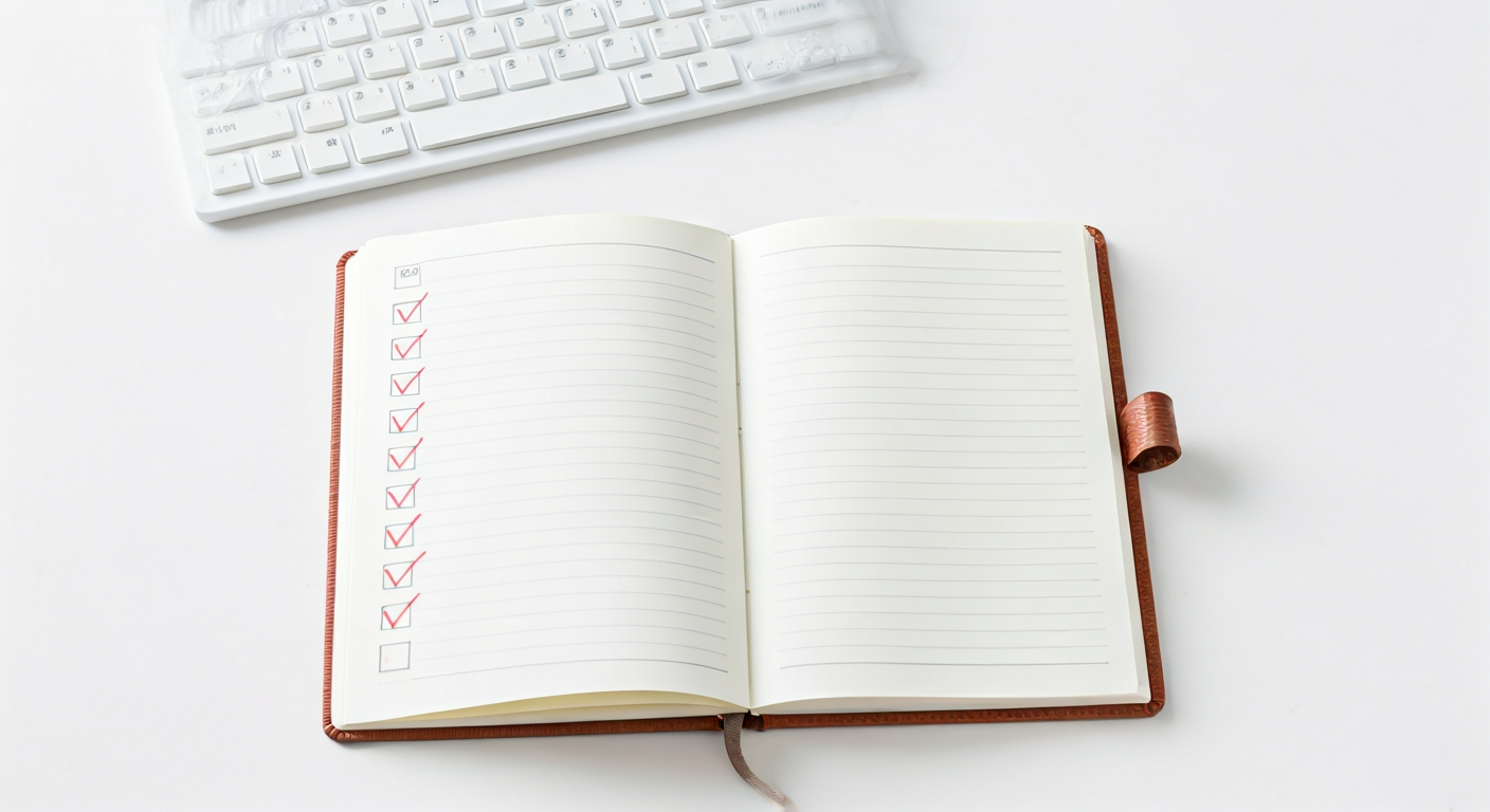 Seven-day calendar with typing progress chart