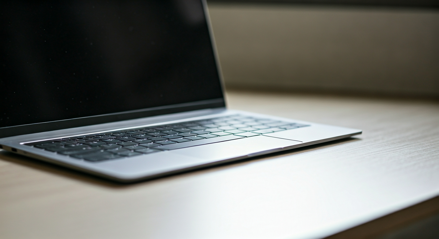 Hands typing quickly on a laptop keyboard